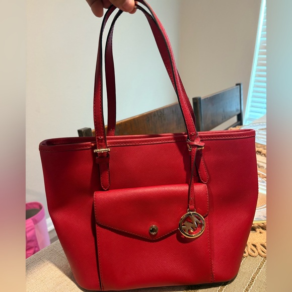 Michael Kors Red Tote Bag - Picture 1 of 9